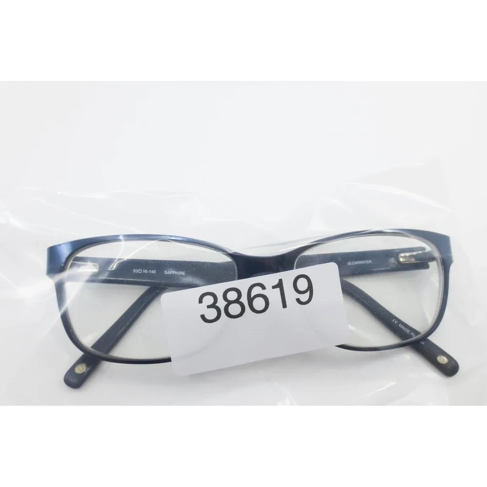 Bulova Clearwater Eyeglasses Sapphire Blue Cat Eye Crystal Accent Frames